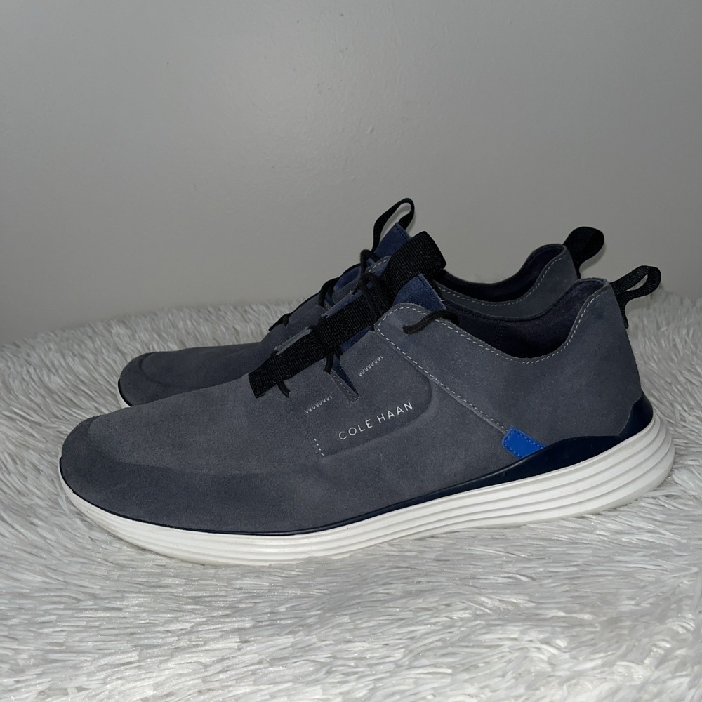 Cole Haan Grandsport Shoes Men's 13 M Blue Suede Oxford Sneakers Casual Preppy - Picture 11 of 16